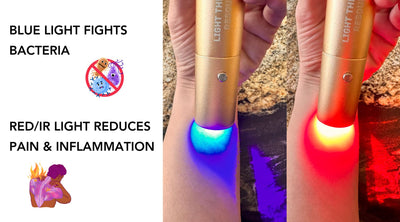 Blue Light Plus Red Light Therapy Equals Faster Healing!